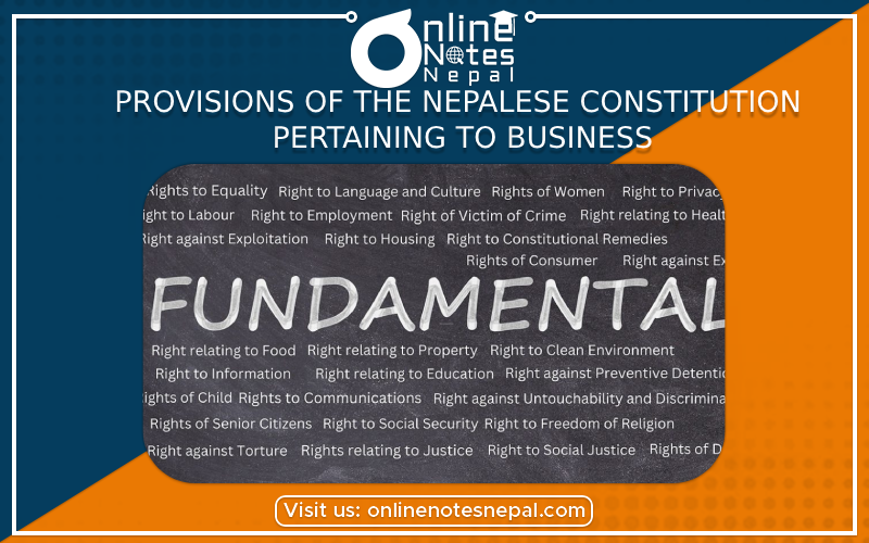Provisions of the Nepalese Constitution Pertaining to Business